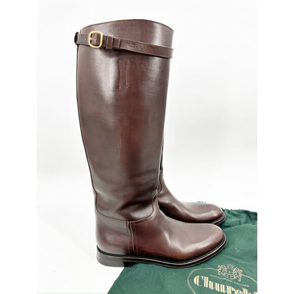 CHURCH'S Michelle Leather Boots In Brown 36.5 - Picture 7 of 12